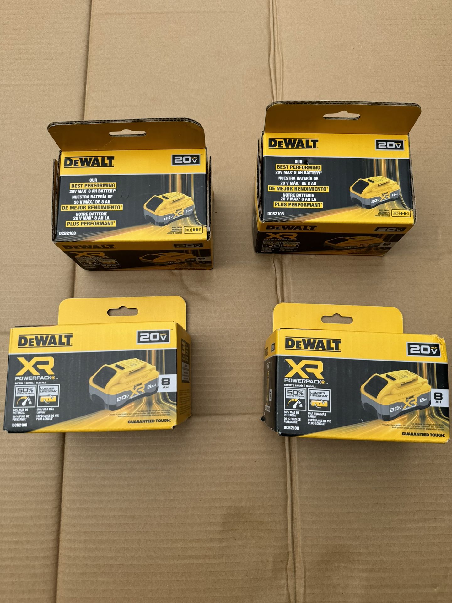 Dewalt Power Stack Batteries 8ah 100ea