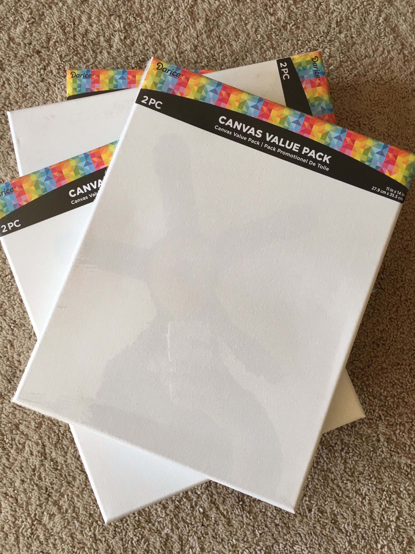 4-2pc Canvas Value Packs 11inX14in