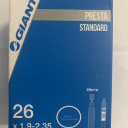 GIANT 26” Presta Valve Bike Tubes – Standard 48mm (4-Pack) | Fits 1.9–2.35 Tir