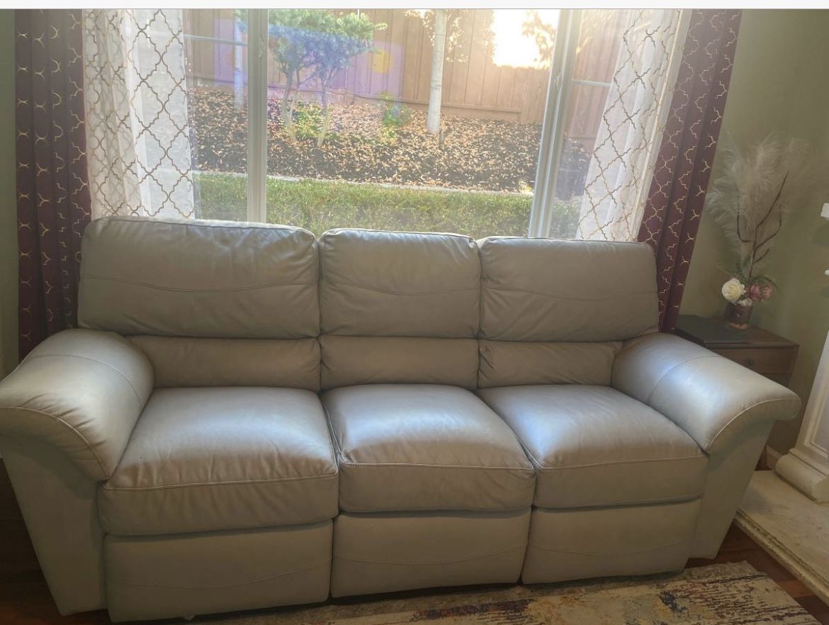 3 Seater Leather Recliner Sofa