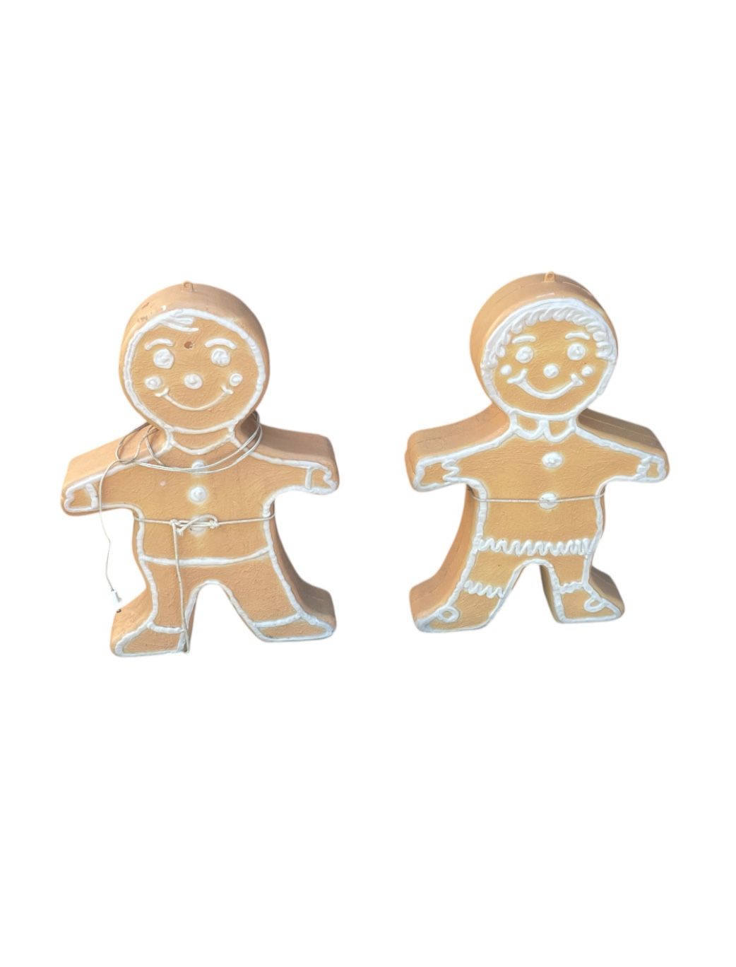 Vintage Union Products Gingerbread Man Blow Molds 24” Tall Christmas