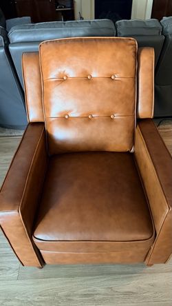 Brown Leather Recliner Chair