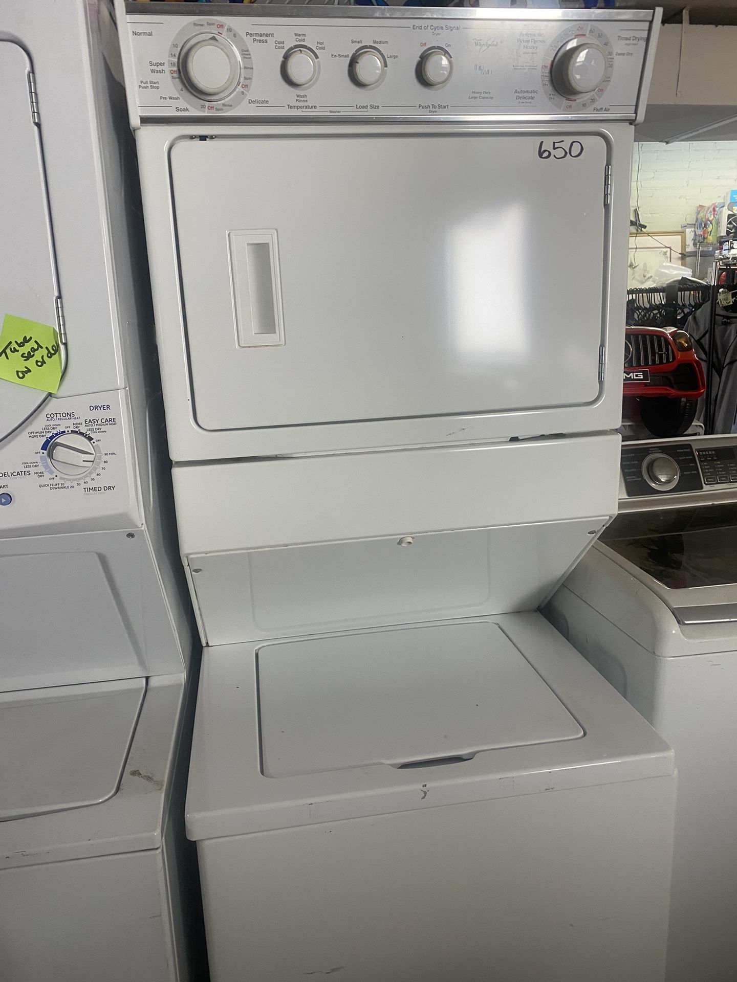White Whirlpool Stackable Washer & Dryer