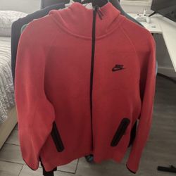 Red Nike Tech Hoodie For Men Medium 
