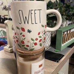 Rae Dunn Artisan Mug “Sweet” Floral Design 