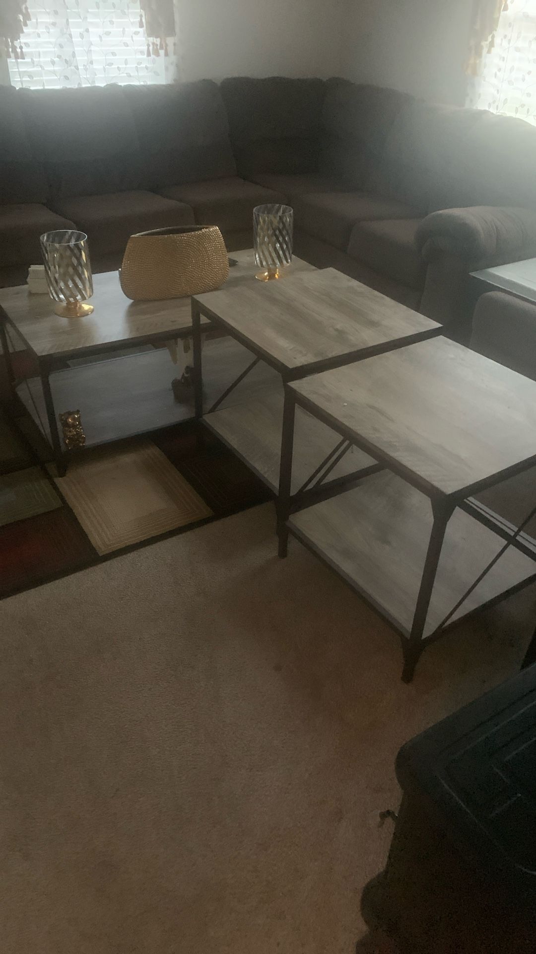 2 end Tables and 1 coffee table for 75.00.