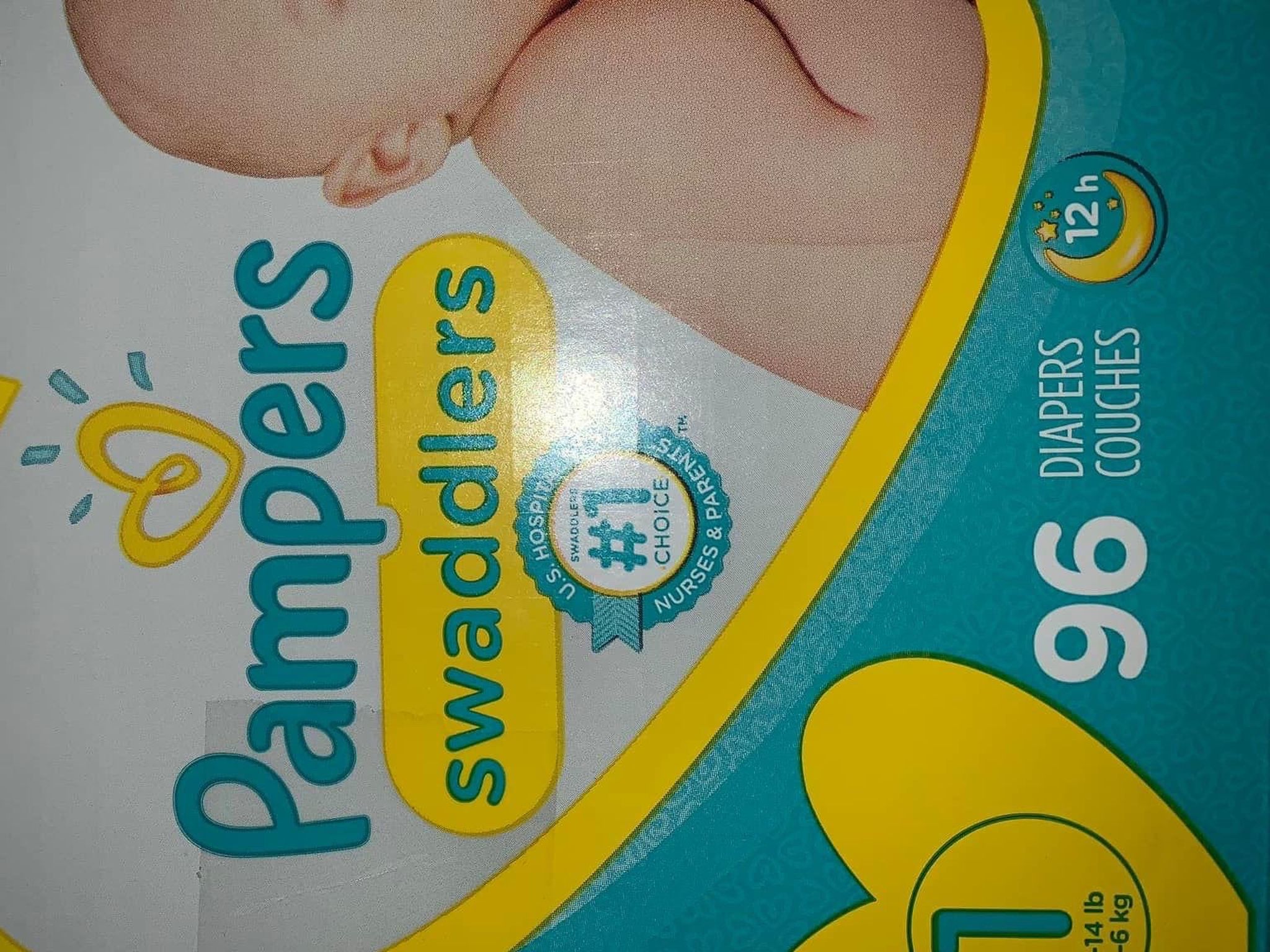 Pampers diapers Swaddlers size 1