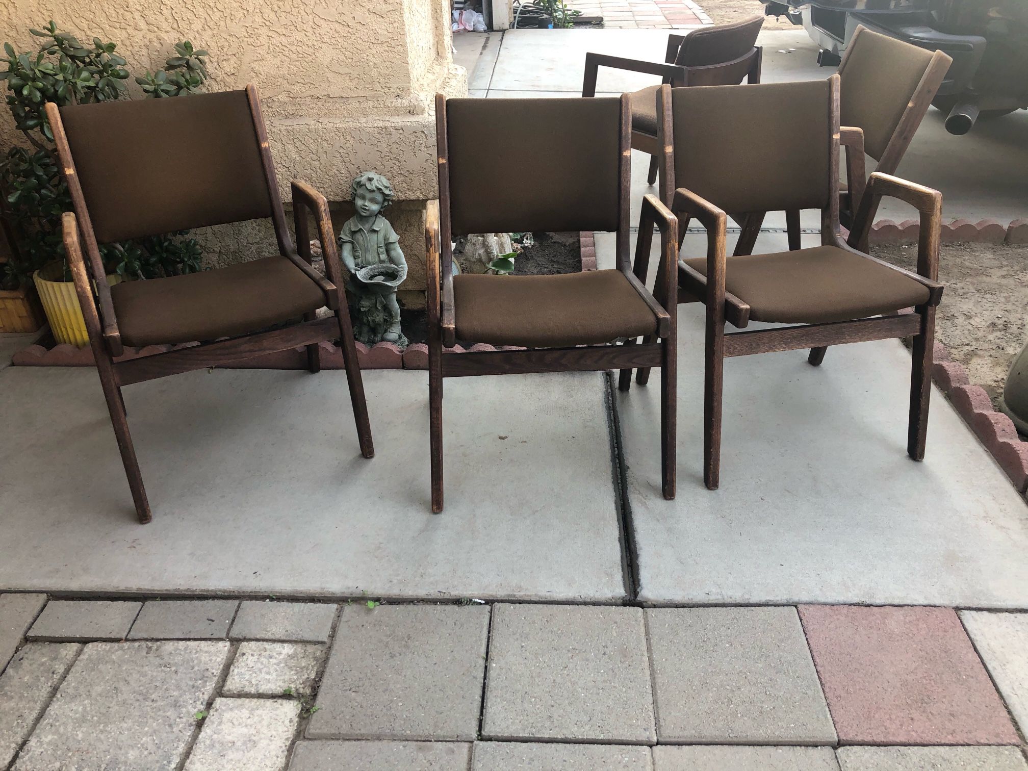 Set Of 9 Used Arm Chairs, Listed Price Is For All Chairs