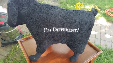 Stuffed black sheep