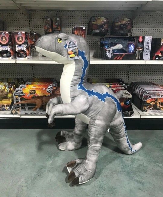 NWT Ginormous Jurassic World 40” Plush Raptor VELOCIRAPTOR BLUE