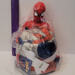 Spiderman plush and blanket