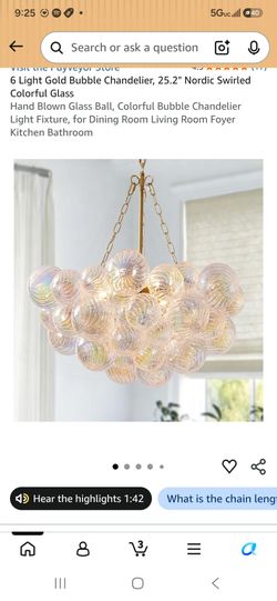 Glass Chandellier