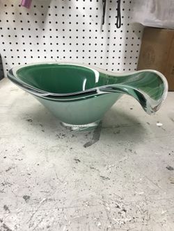 Hand blown glass bowl