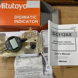 Mitutoyo IDC Digimatic Indicator 543-302, lug back, 3/8”Stem, Inch/MM .5-.00005”