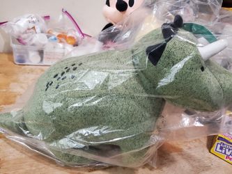 PILLOWFORT GREEN DINOSAUR PILLOW