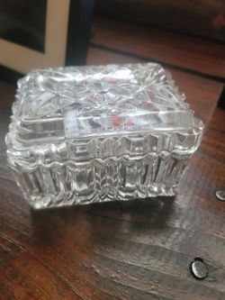Vintage glass cigarette box