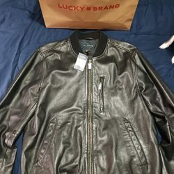 New Genuine Lambskin Leather Bomber Jacket 