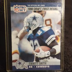 Emmitt Smith 1990  Pro Set ROOKIE CARD 