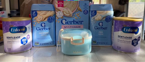 Baby formula , baby rice cereal and formula container