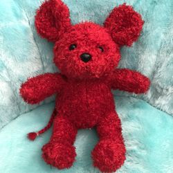 Red Stuffed Animal Mouse 