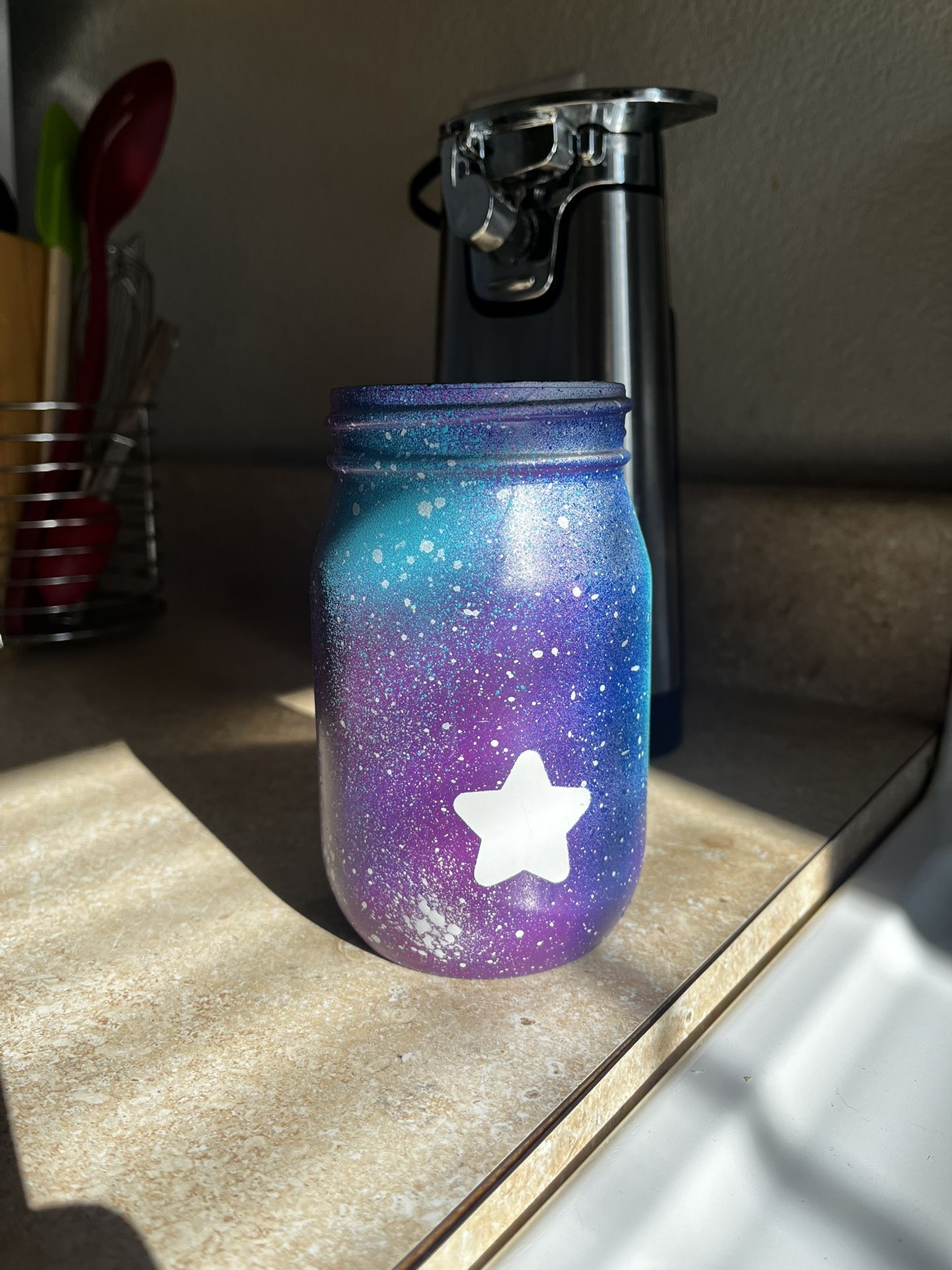 Painted BTS Mason Jar