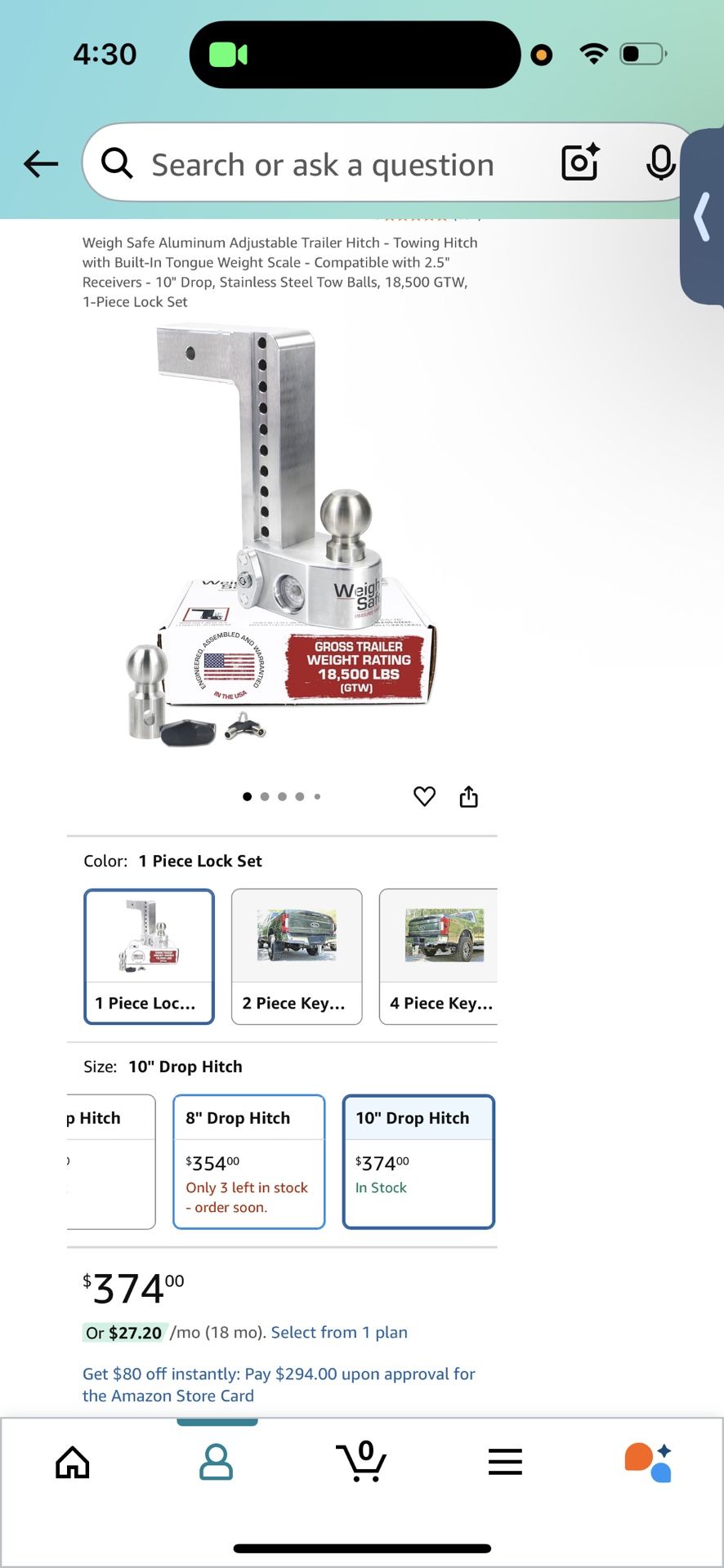 Weight Safe Aluminum Hitch