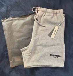 Essentials dark oatmeal shorts