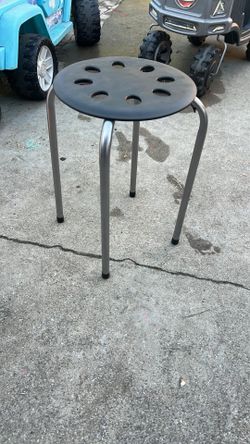Plastic Stack Stool w/ Black Legs