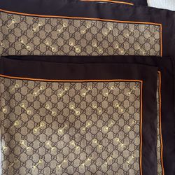 Gucci GG Print Silk Scarf 