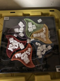 Tray for snacks or salsas or dips