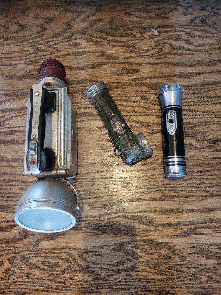 Old Flashlights - including 1950's TL-122 Boy Scouts Light