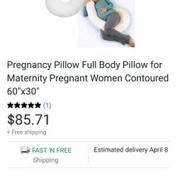 New Pregnancy pillow full body pillow for maternity pregnant woman or just for anyone 60" by 30" 