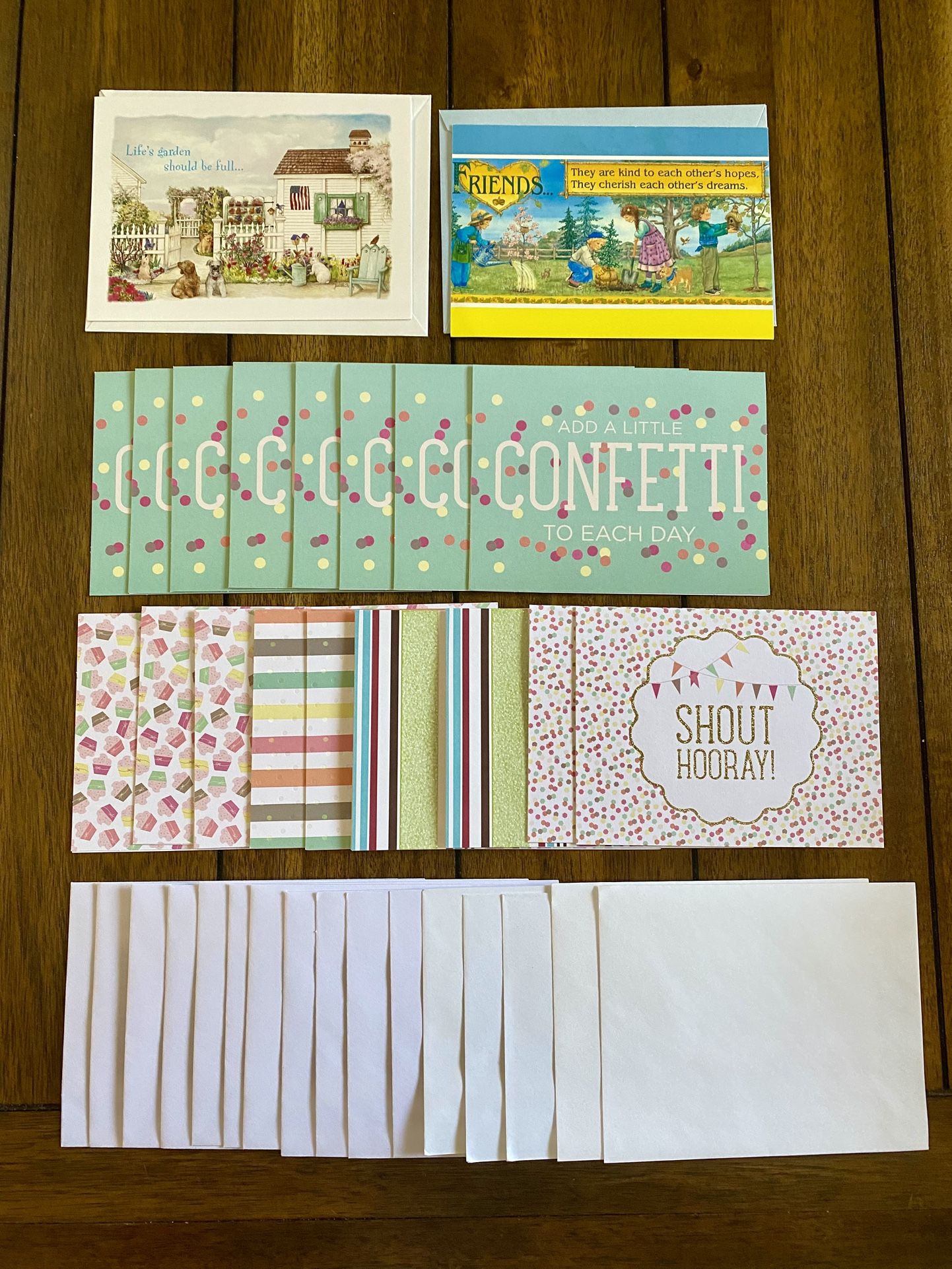 Bundle of 19 Blank Cards with Envelopes