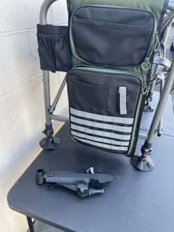 Ozark Trail Fishing Steel Director's Chair with Rod Holder, Green