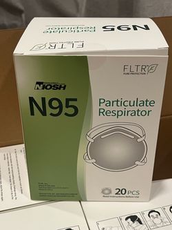Niosh N95 Particulate Respirator Masks 20 PCS