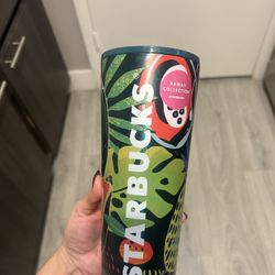 Starbucks , coca cola cups & 1 power puff cup