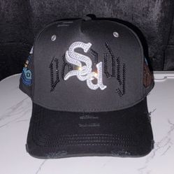 Sad Boyz II Dandys Hat Snapback Hat Black Multicolor