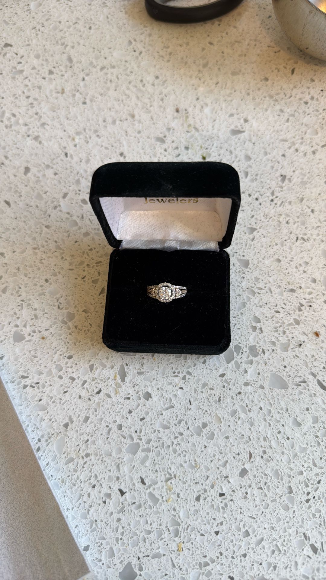 Engagement Ring with wedding bands