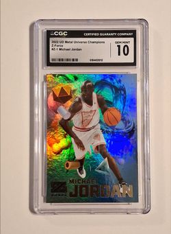 2022 Metal Universe Champions Z-Force Michael Jordan Z-1 CGC 10 GEM MINT