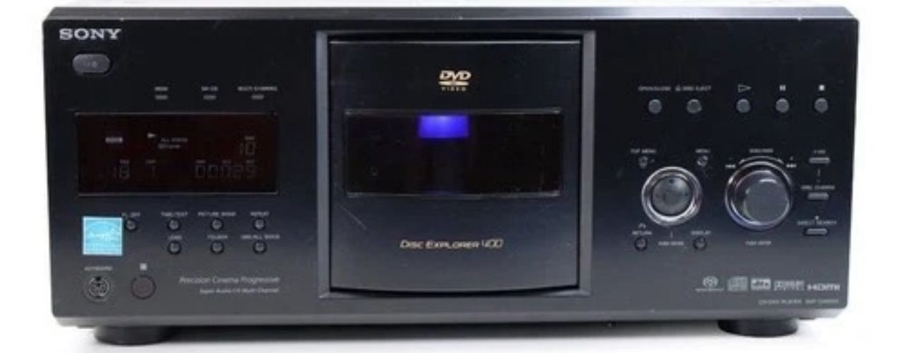 Sony DVP-CX995V Disc Explorer 400 CD DVD SACD Player Changer Tested , No Remote