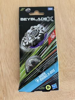 Beyblade X Horn Rhino 3-80S Booster Pack Set with Defense Type, Brand New