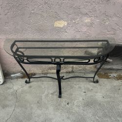 Entry Table Glass & Metal 