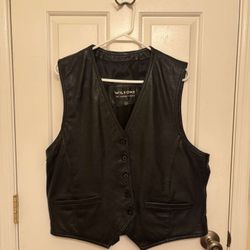 Wilson’s Edgy Black Leather Vest