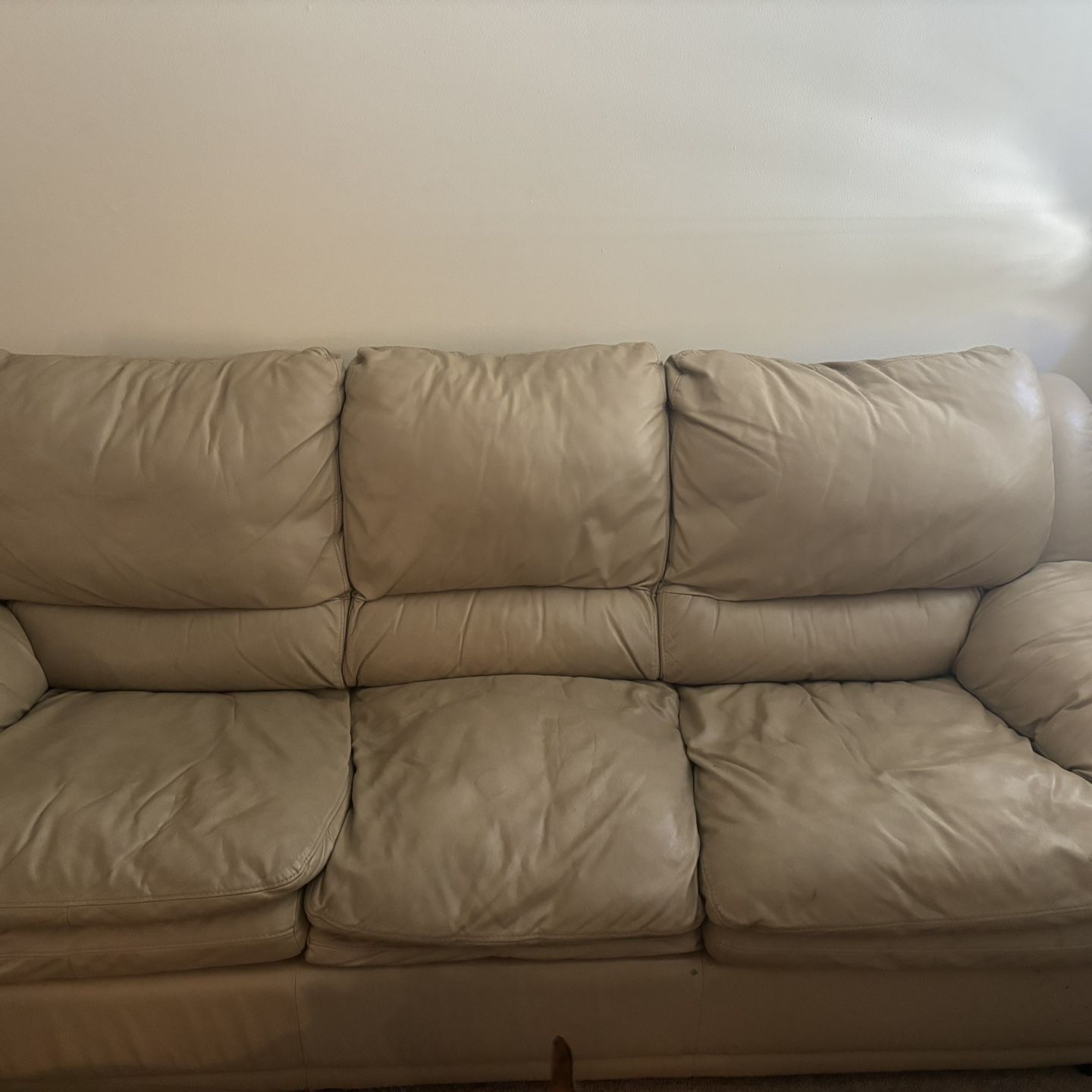 Beige 3 Seater With Pull Out Bed 
