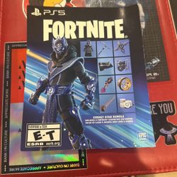 Fortnite Cobalt Star Bundle 5000 V-bucks + 1000 Vbucks Code Neuf Ps4