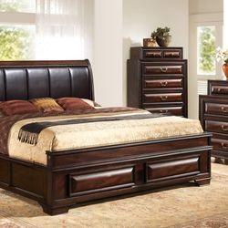 MODERN NEW GLORIA PLATFORM QUEEN BED, DRESSER AND MIRROR SET ON SALE ONLY $999. KING SET $1099. FINANCING AVAILABLE 