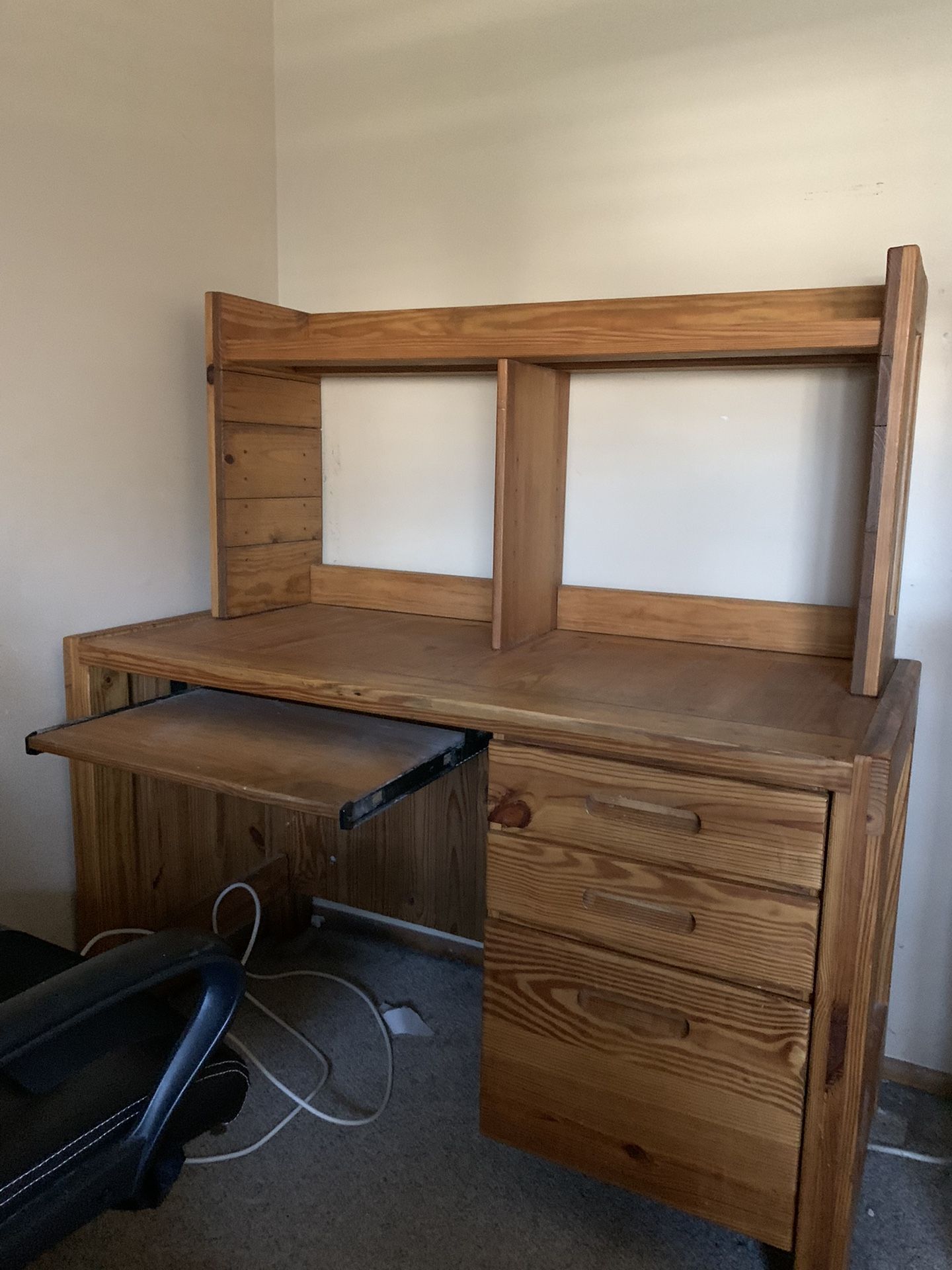Antique Unfinished Wood This End Up Desk