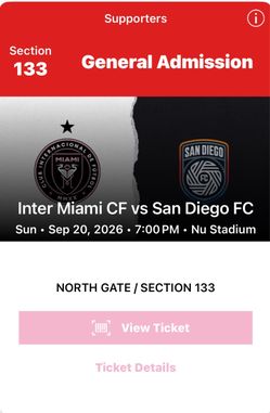 2 INTER MIAMI TICKETS!!! 🎟️ 🎟️ BEST LOCATION!!!