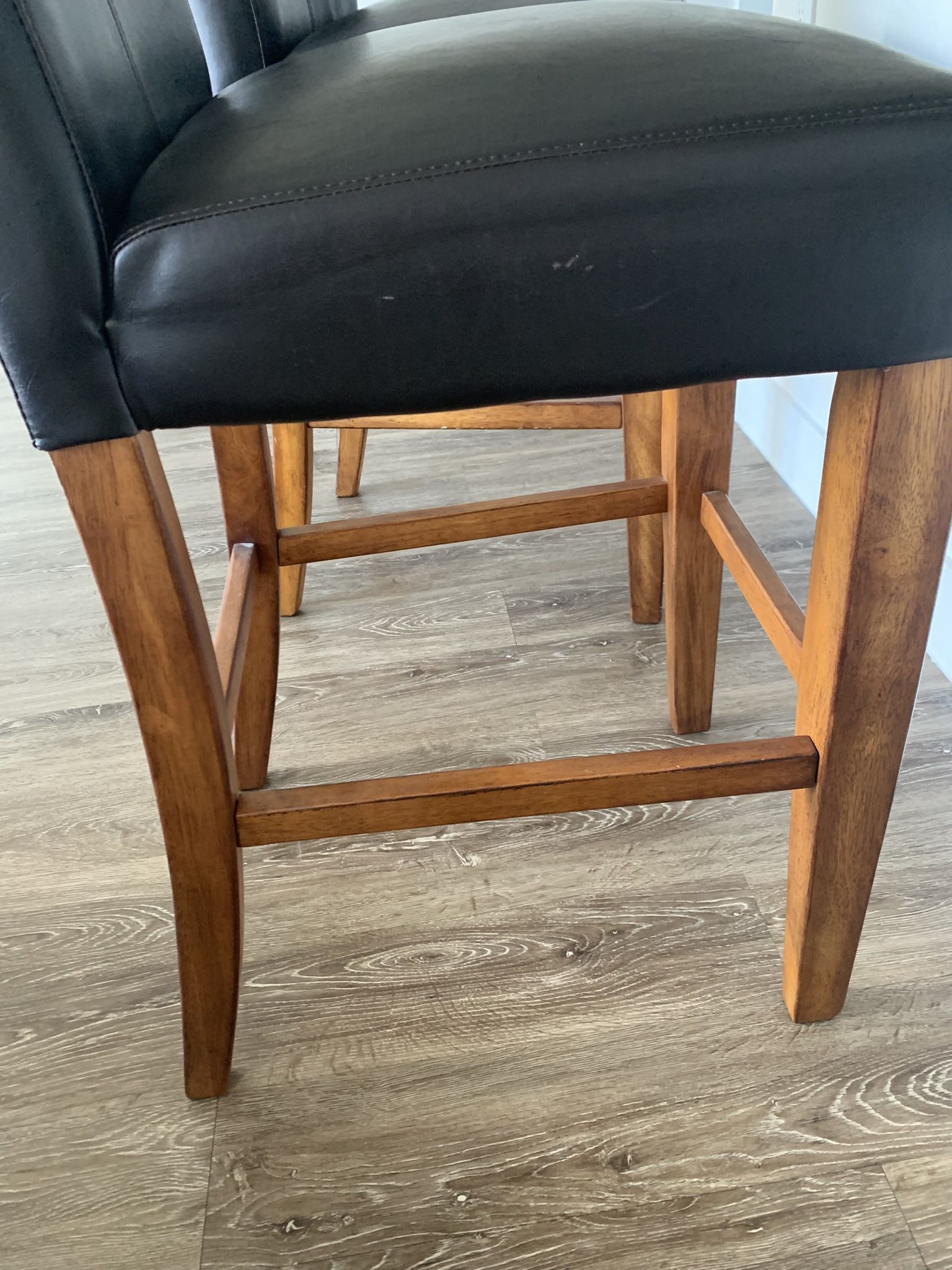 Leather and Wood Barstools for Sale in Dallas, TX OfferUp