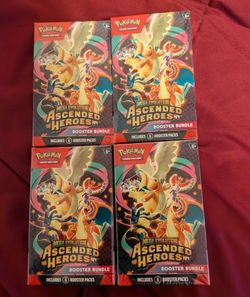 4x pokémon TCG mega evolution ascended heroes booster box bundle lot of 4